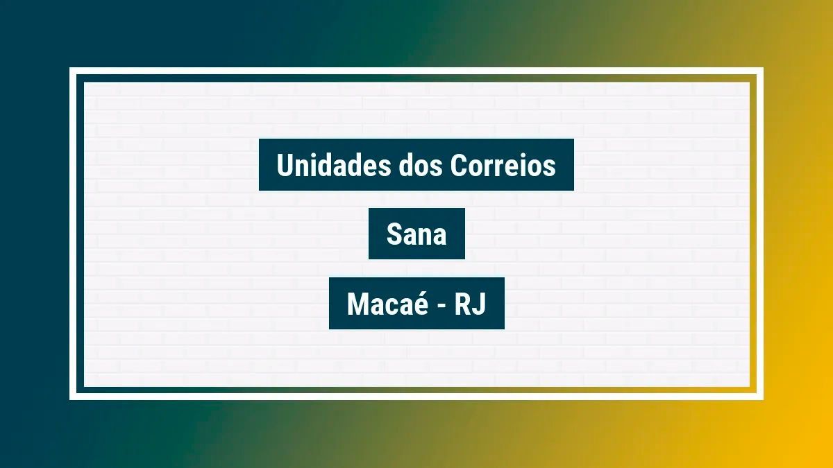 Imagem ilustrativa agência dos correios sana macaé rj