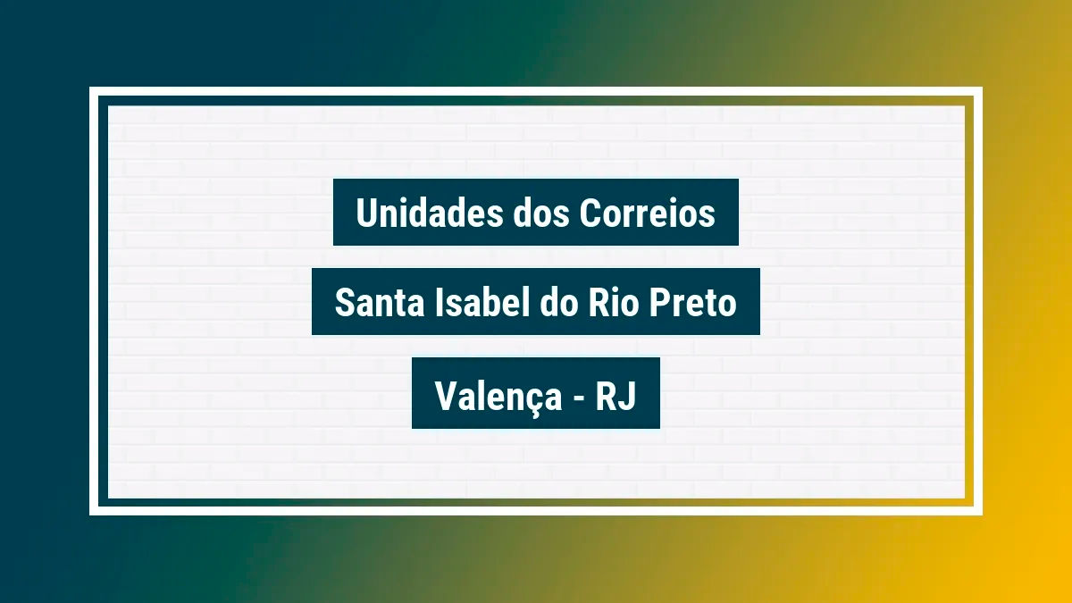 Imagem ilustrativa agência dos correios santa isabel do rio preto valença rj