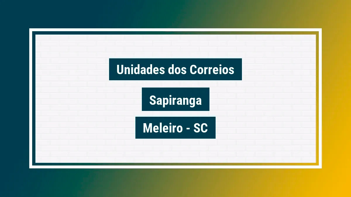 Imagem ilustrativa agência dos correios sapiranga meleiro sc