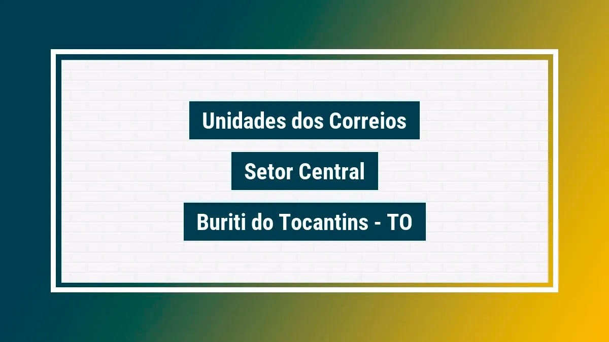 Imagem ilustrativa agência dos correios setor central buriti do tocantins to