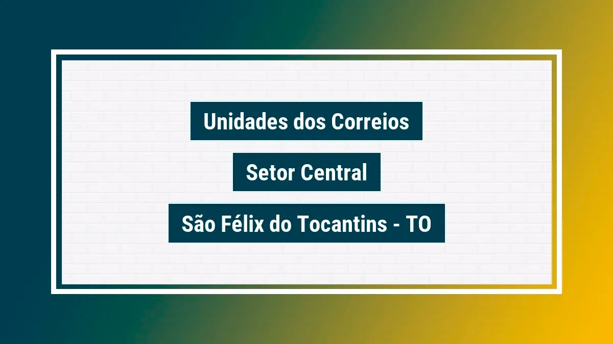 Imagem ilustrativa agência dos correios setor central são félix do tocantins to