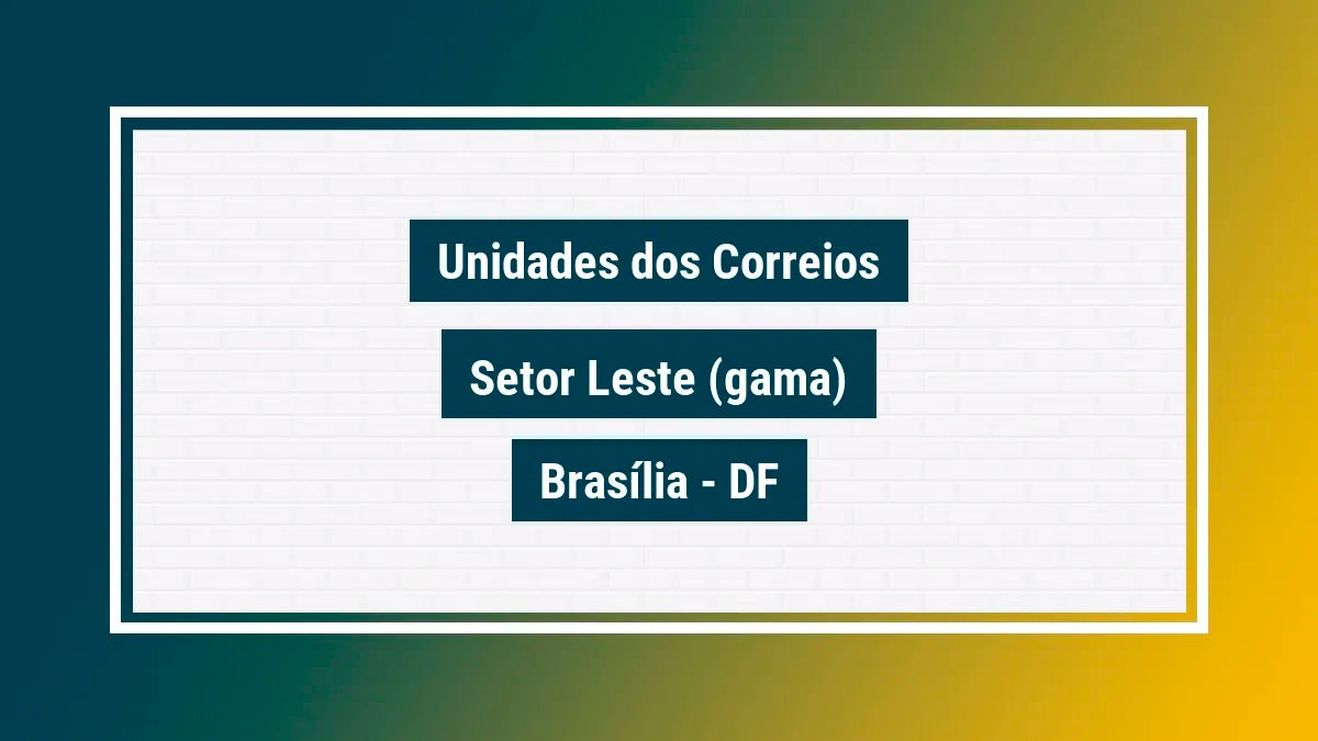 Imagem ilustrativa agência dos correios setor leste (gama) brasília df