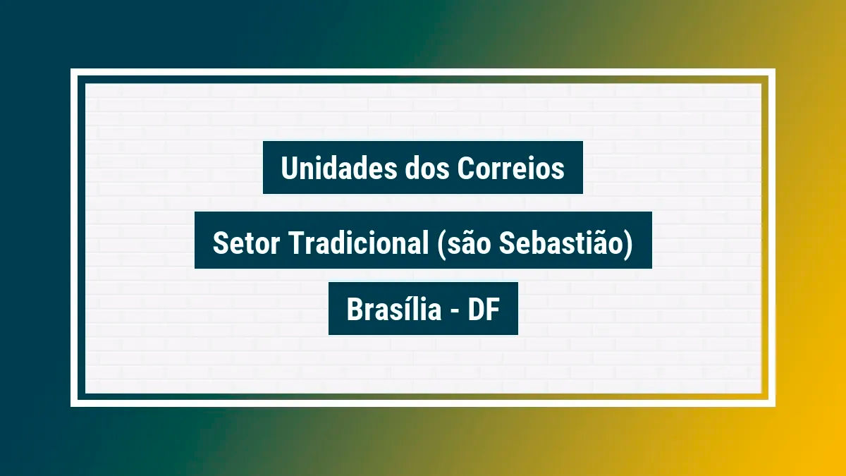 Imagem ilustrativa agência dos correios setor tradicional (são sebastião) brasília df