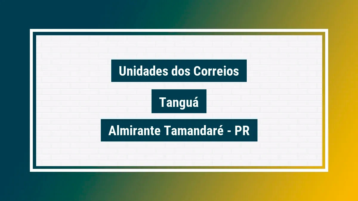 Imagem ilustrativa agência dos correios tanguá almirante tamandaré pr
