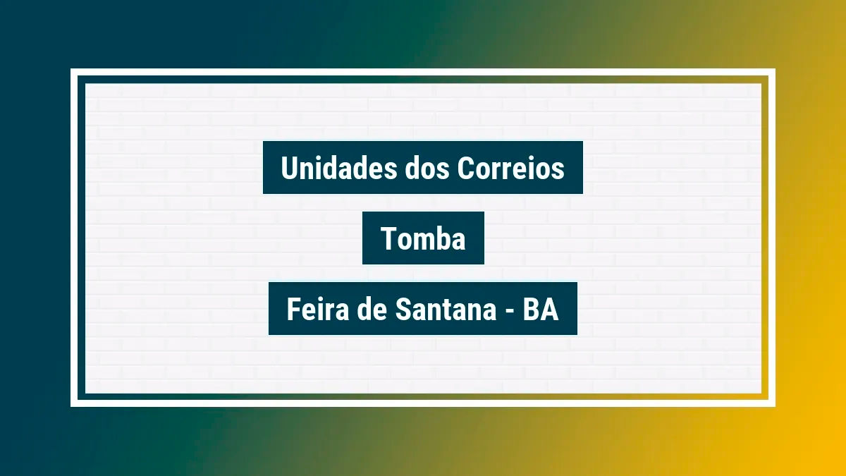 Imagem ilustrativa agência dos correios tomba feira de santana ba
