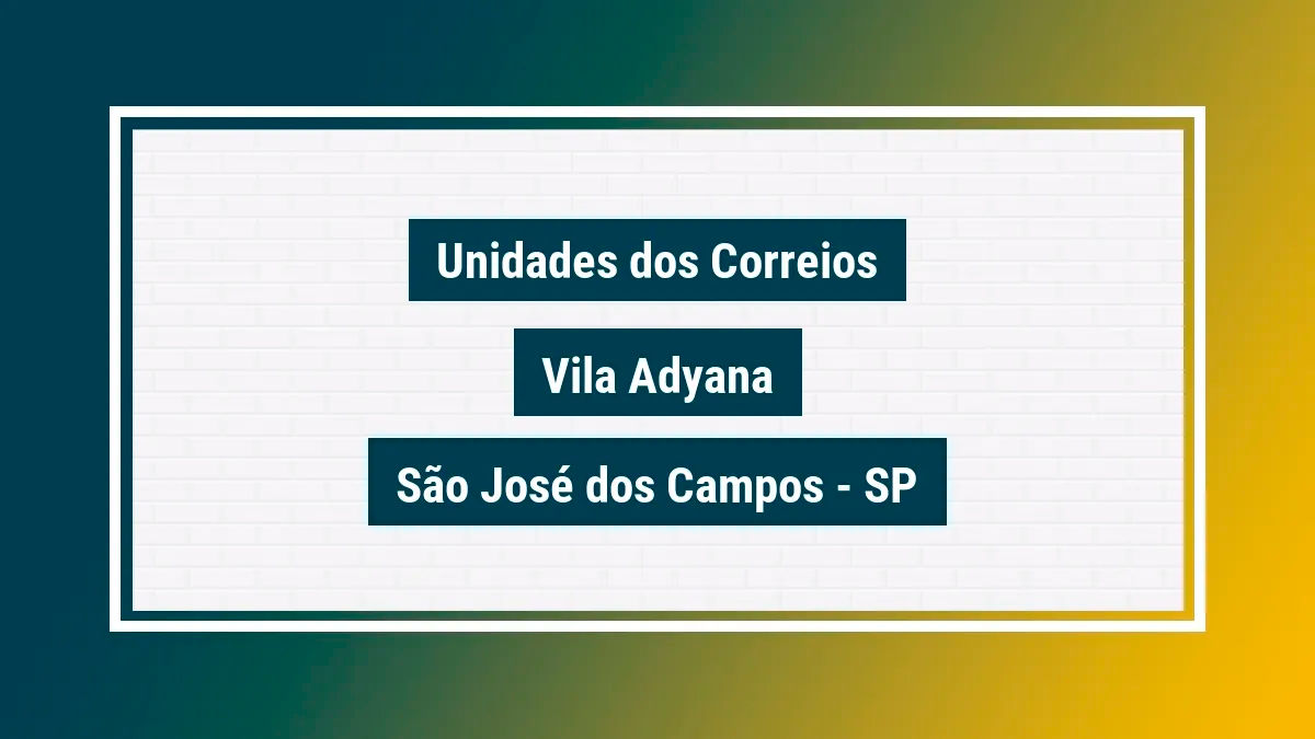 Imagem ilustrativa agência dos correios vila adyana são josé dos campos sp