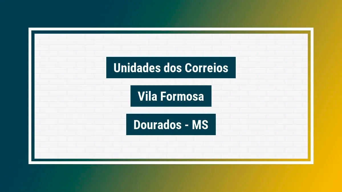 Imagem ilustrativa agência dos correios vila formosa dourados ms