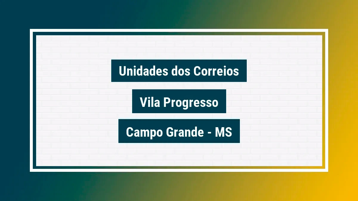 Imagem ilustrativa agência dos correios vila progresso campo grande ms