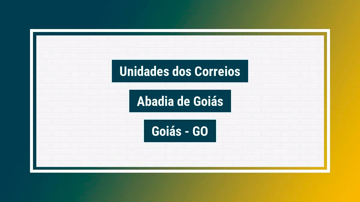 Imagem ilustrativa correios abadia de goiás goiás go