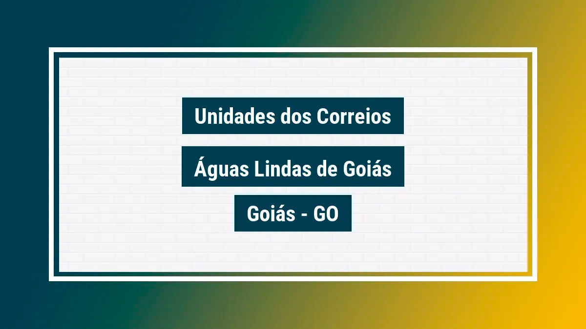 Imagem ilustrativa correios águas lindas de goiás goiás go