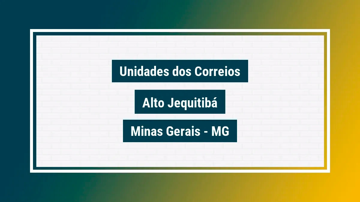 Imagem ilustrativa correios alto jequitibá minas gerais mg