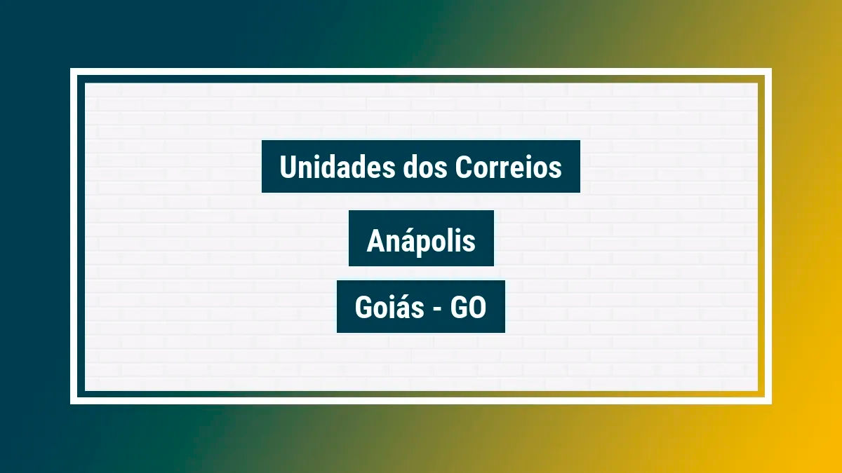 Imagem ilustrativa correios anápolis goiás go