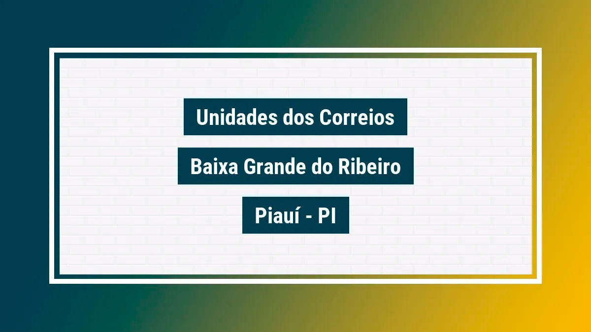 Imagem ilustrativa correios baixa grande do ribeiro piauí pi