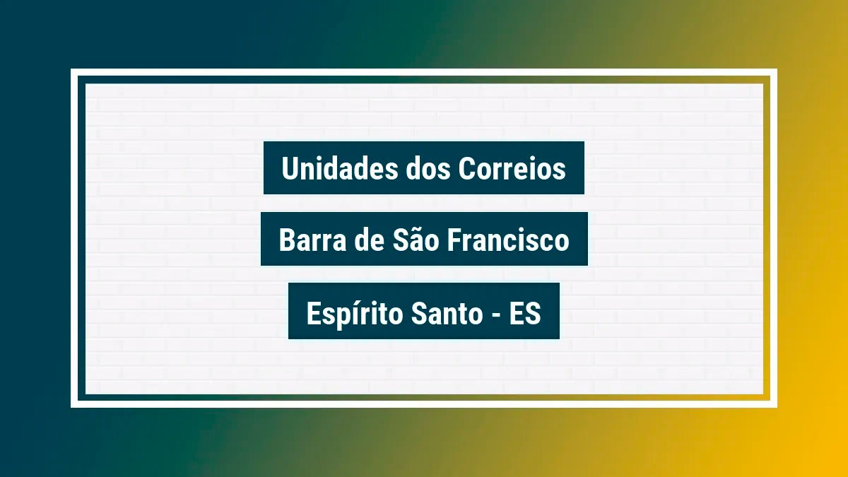 Imagem ilustrativa correios barra de são francisco espírito santo es