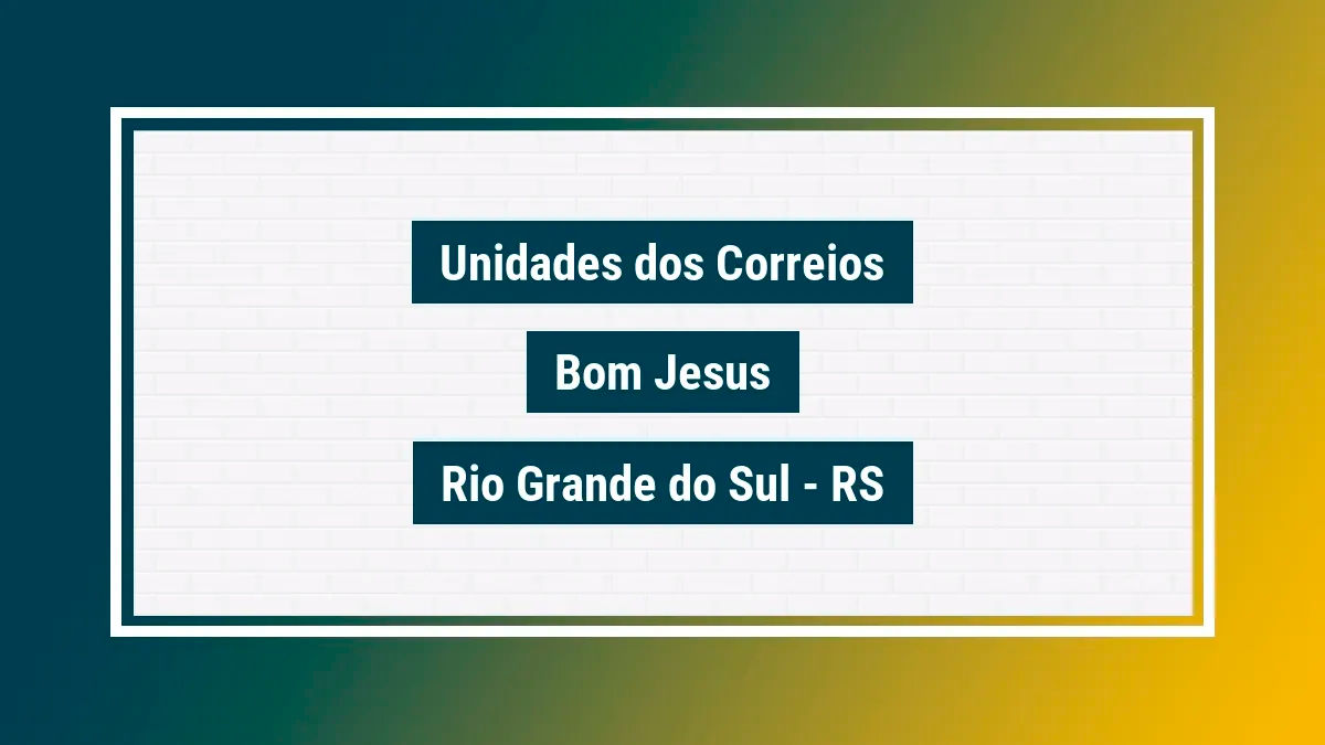 Imagem ilustrativa correios bom jesus rio grande do sul rs