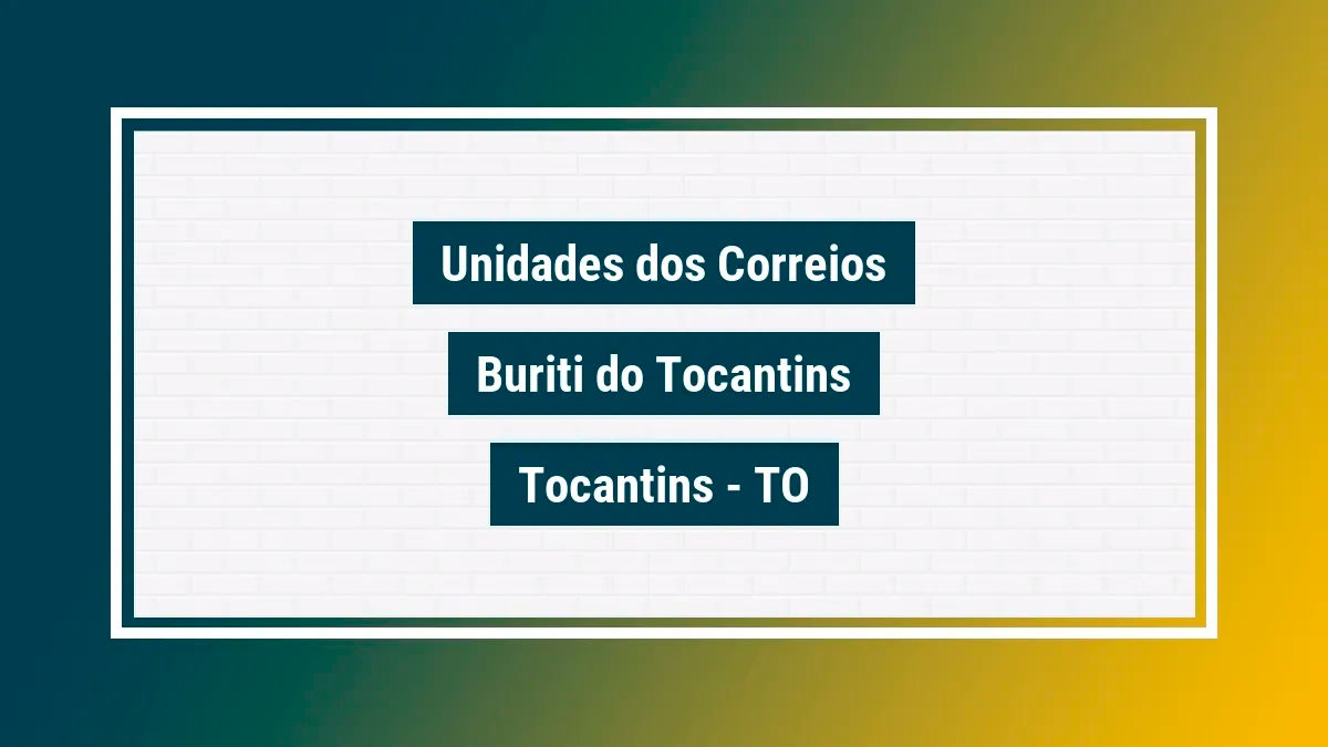 Imagem ilustrativa correios buriti do tocantins tocantins to