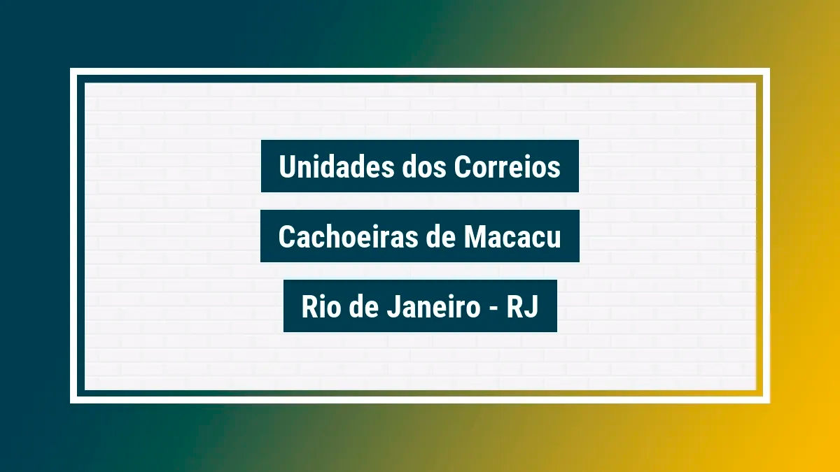 Imagem ilustrativa correios cachoeiras de macacu rio de janeiro rj