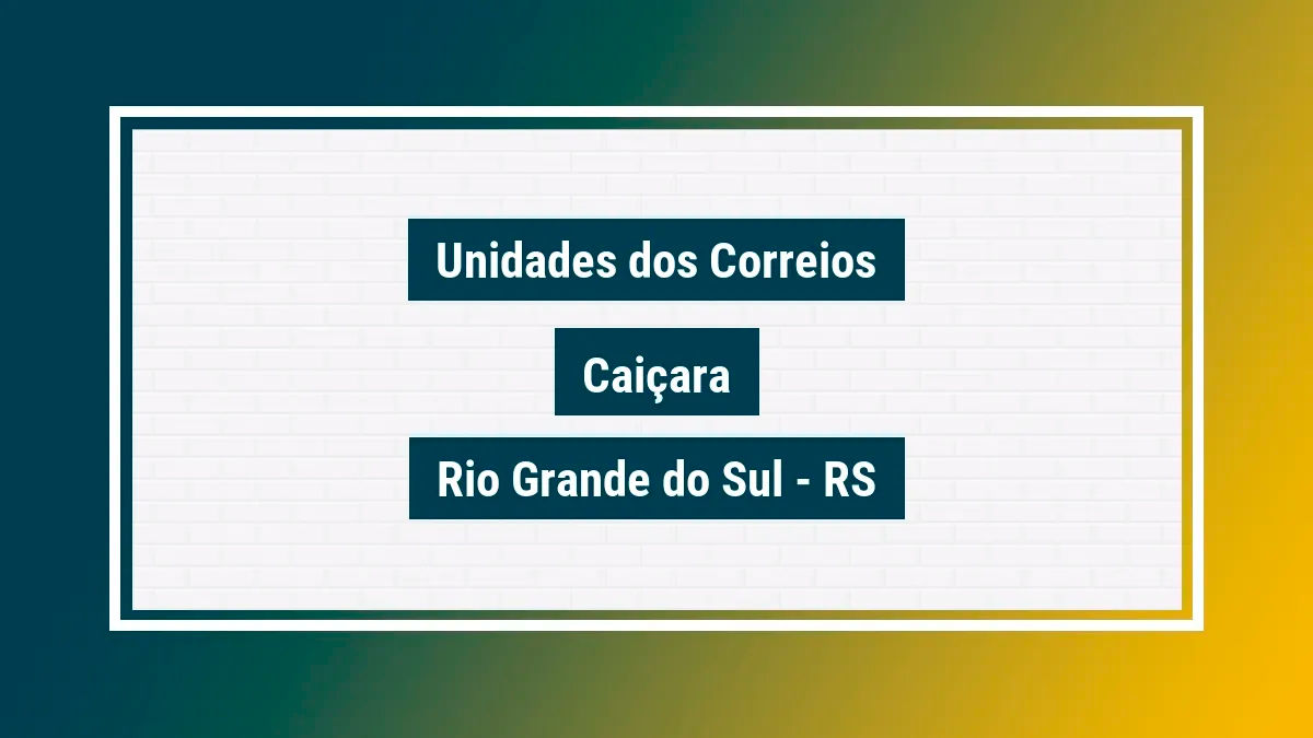 Imagem ilustrativa correios caiçara rio grande do sul rs