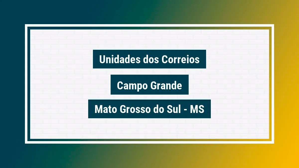 Imagem ilustrativa correios campo grande mato grosso do sul ms