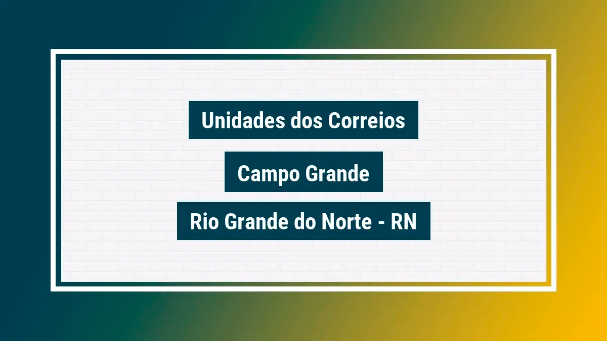 Imagem ilustrativa correios campo grande rio grande do norte rn