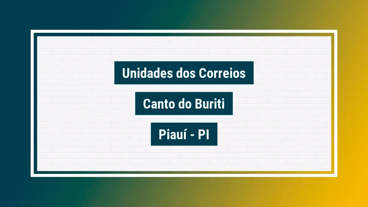Imagem ilustrativa correios canto do buriti piauí pi