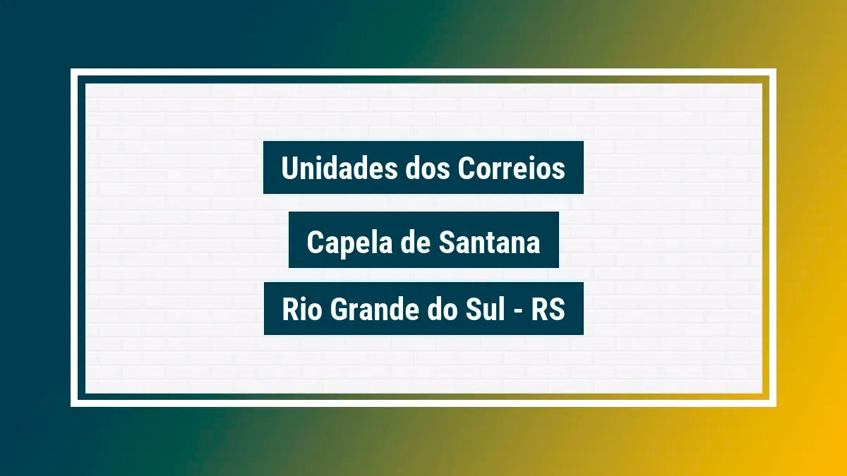 Imagem ilustrativa correios capela de santana rio grande do sul rs
