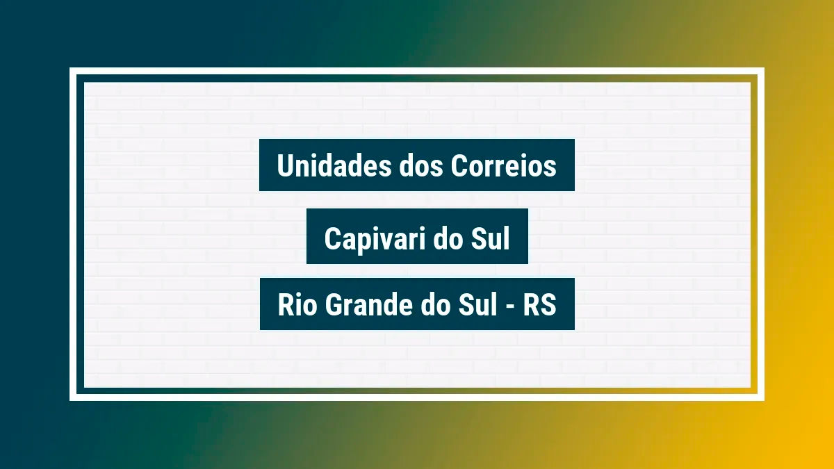 Imagem ilustrativa correios capivari do sul rio grande do sul rs