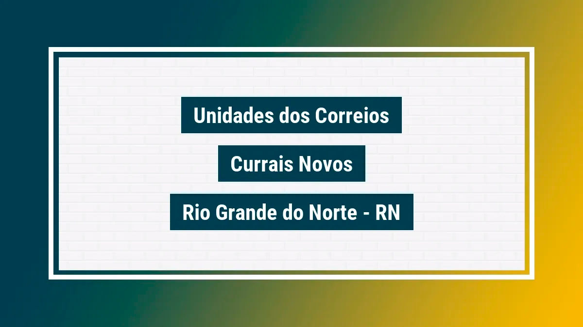 Imagem ilustrativa correios currais novos rio grande do norte rn