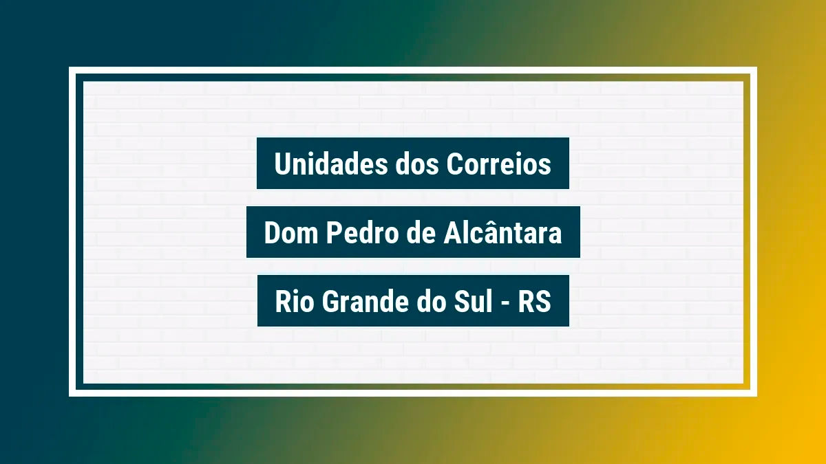 Imagem ilustrativa correios dom pedro de alcântara rio grande do sul rs