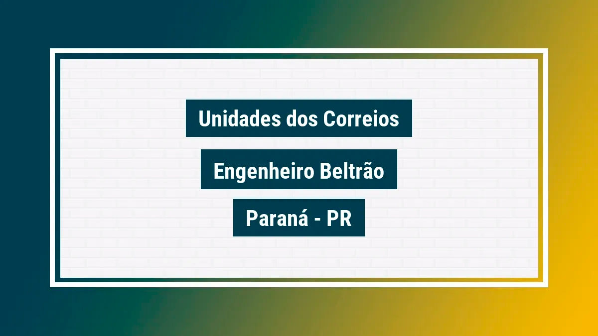 Imagem ilustrativa correios engenheiro beltrão paraná pr