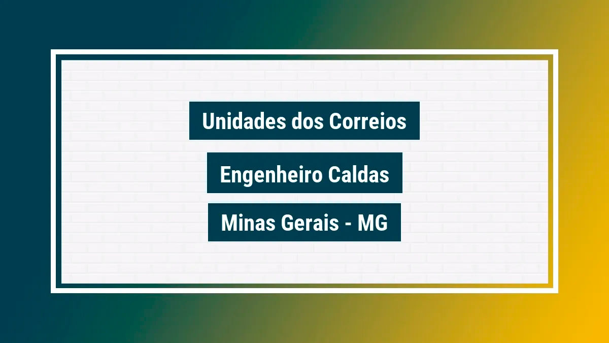 Imagem ilustrativa correios engenheiro caldas minas gerais mg