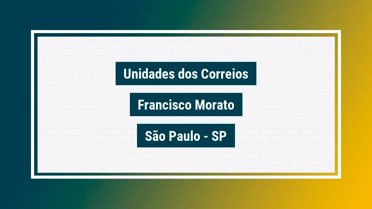 Imagem ilustrativa correios francisco morato são paulo sp
