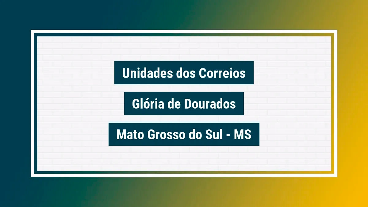 Imagem ilustrativa correios glória de dourados mato grosso do sul ms