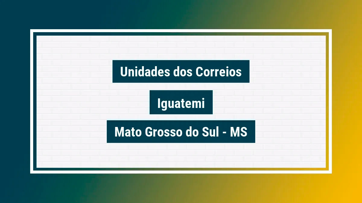Imagem ilustrativa correios iguatemi mato grosso do sul ms
