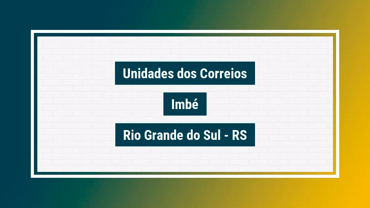 Imagem ilustrativa correios imbé rio grande do sul rs