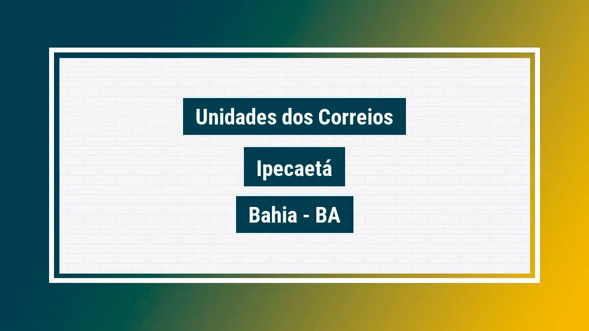 Imagem ilustrativa correios ipecaetá bahia ba