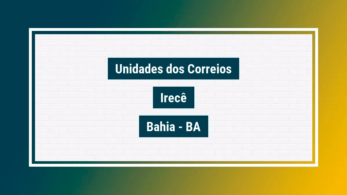 Imagem ilustrativa correios irecê bahia ba