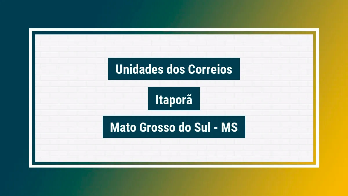 Imagem ilustrativa correios itaporã mato grosso do sul ms