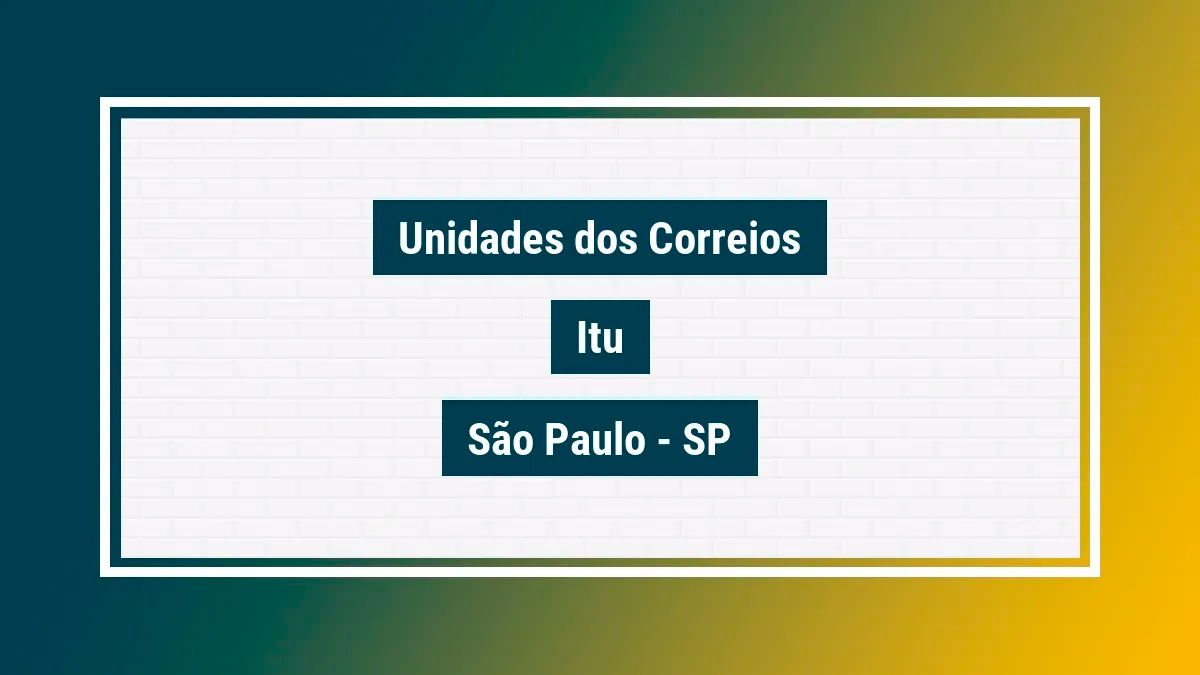Imagem ilustrativa correios itu são paulo sp