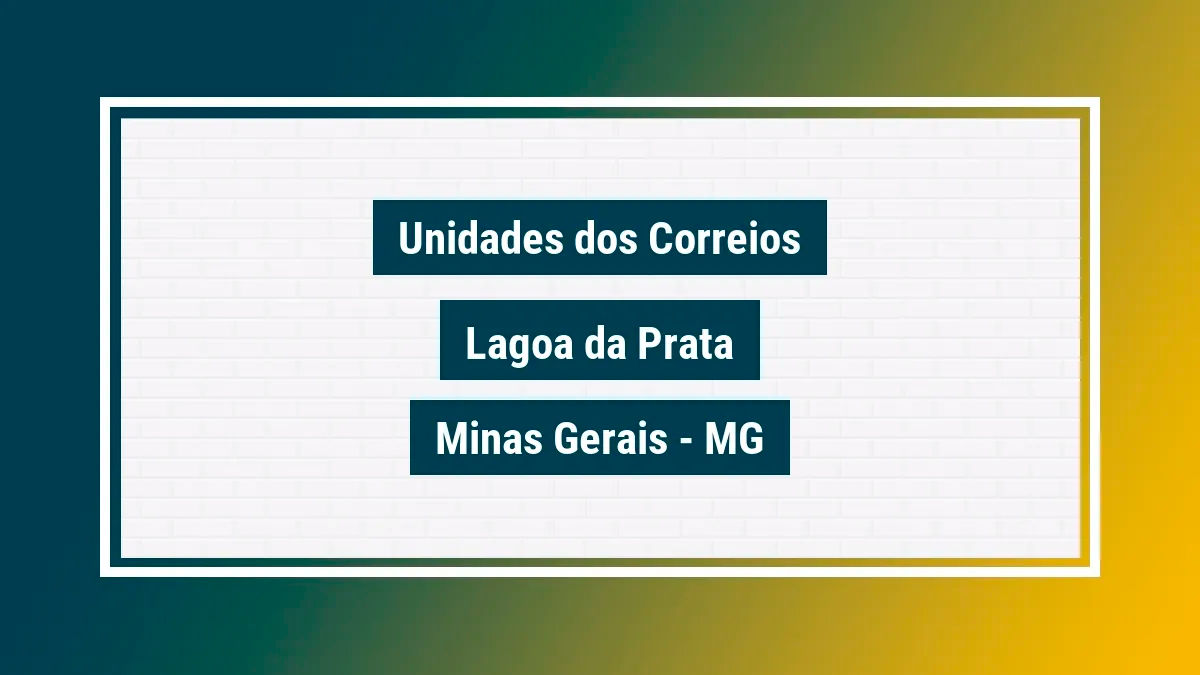 Imagem ilustrativa correios lagoa da prata minas gerais mg