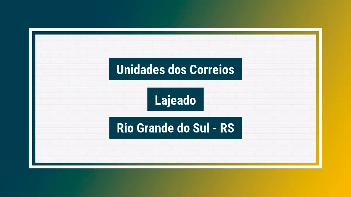 Imagem ilustrativa correios lajeado rio grande do sul rs