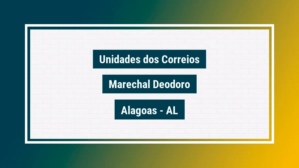 Imagem ilustrativa correios marechal deodoro alagoas al