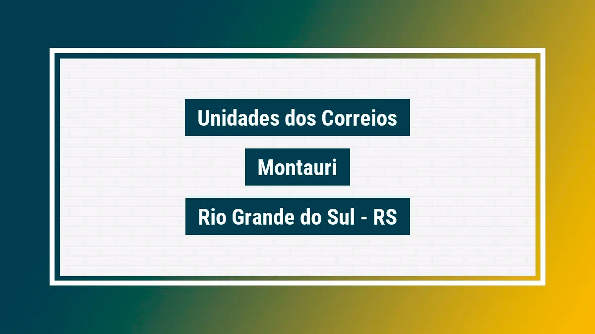 Imagem ilustrativa correios montauri rio grande do sul rs