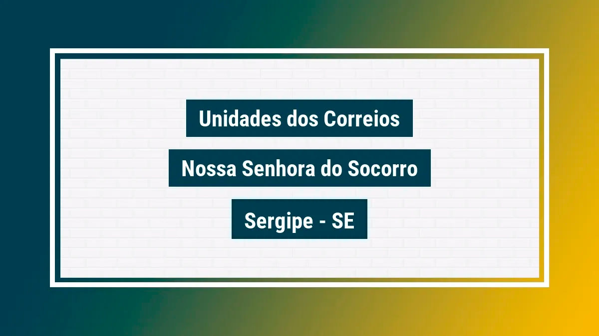 Imagem ilustrativa correios nossa senhora do socorro sergipe se