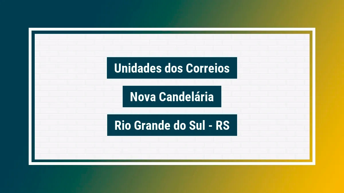 Imagem ilustrativa correios nova candelária rio grande do sul rs
