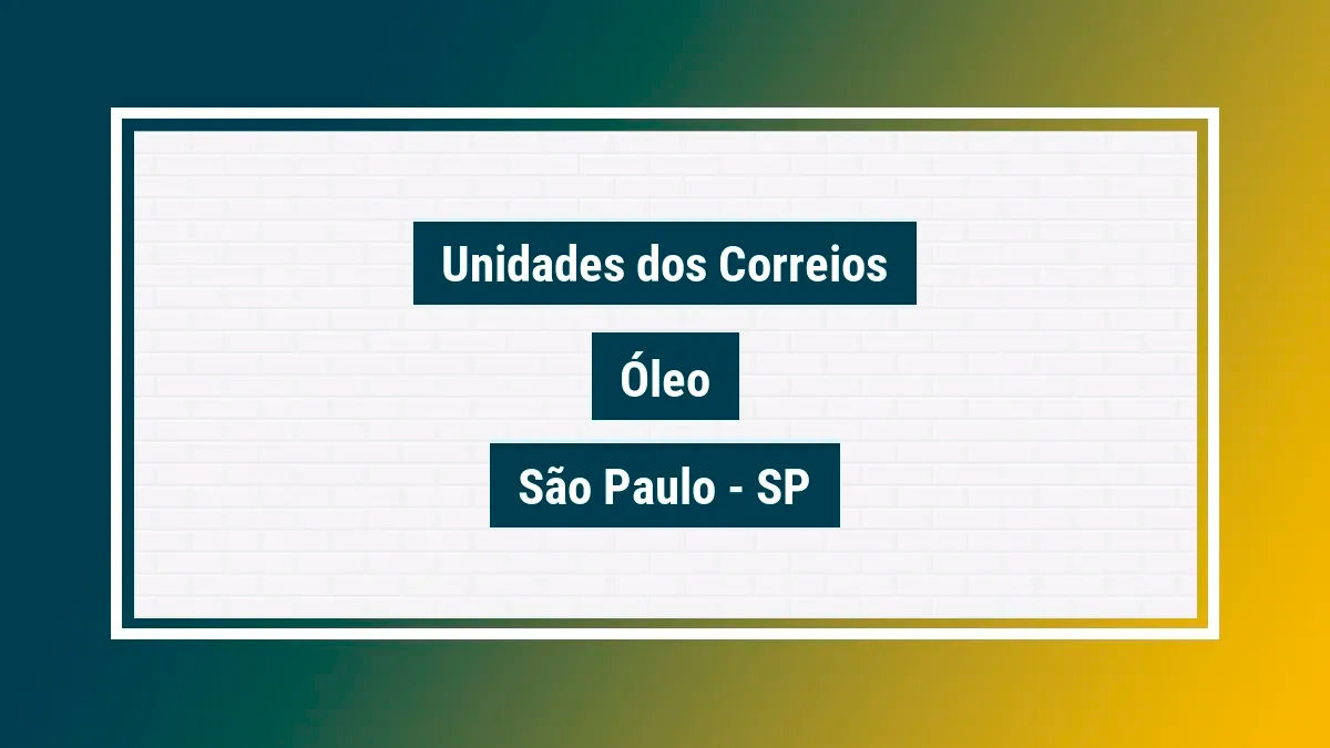 Imagem ilustrativa correios óleo são paulo sp