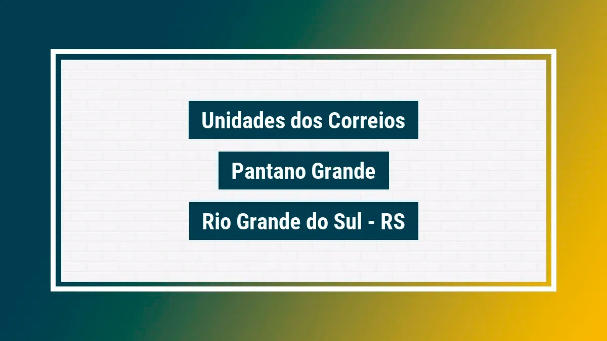 Imagem ilustrativa correios pantano grande rio grande do sul rs