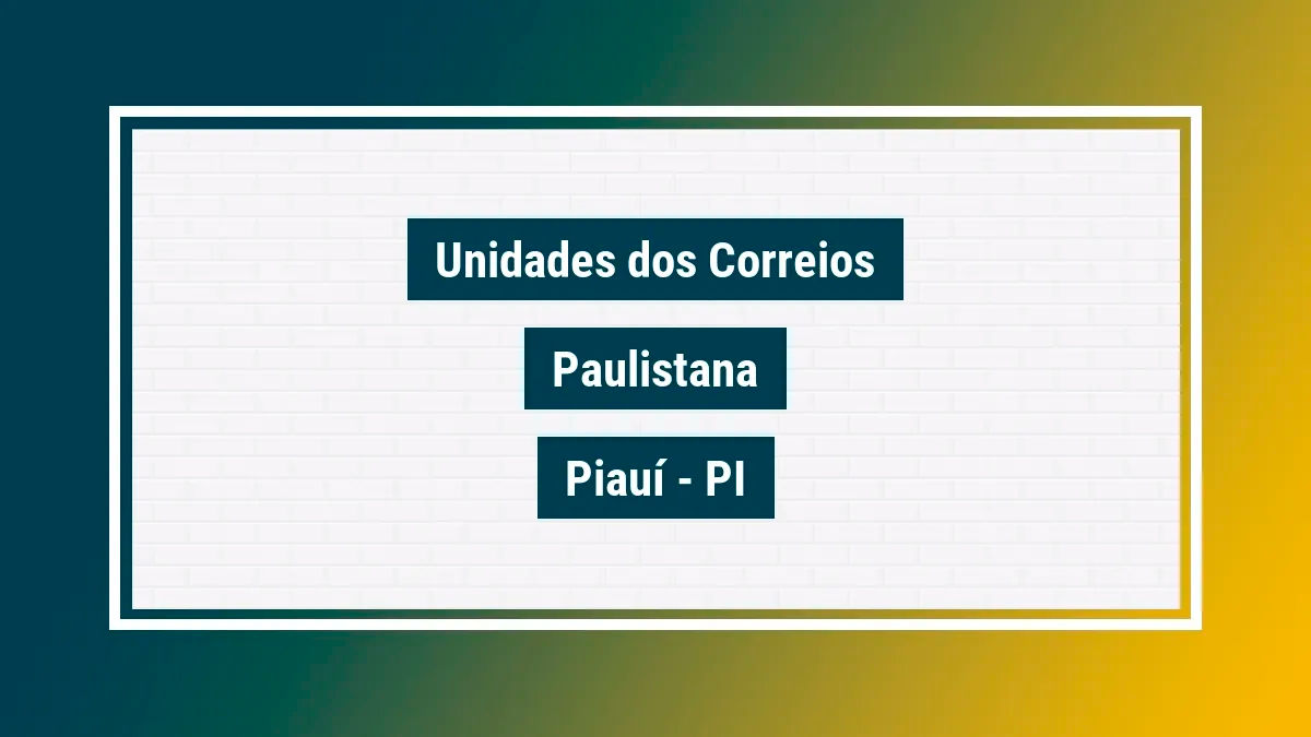 Imagem ilustrativa correios paulistana piauí pi