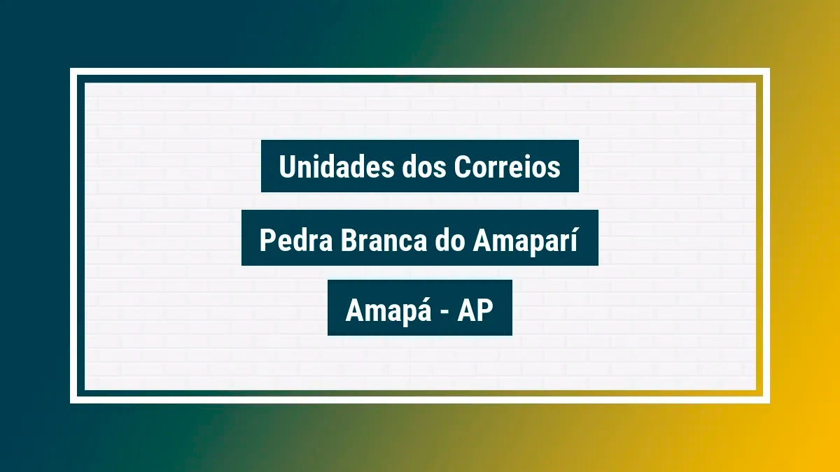Imagem ilustrativa correios pedra branca do amaparí amapá ap