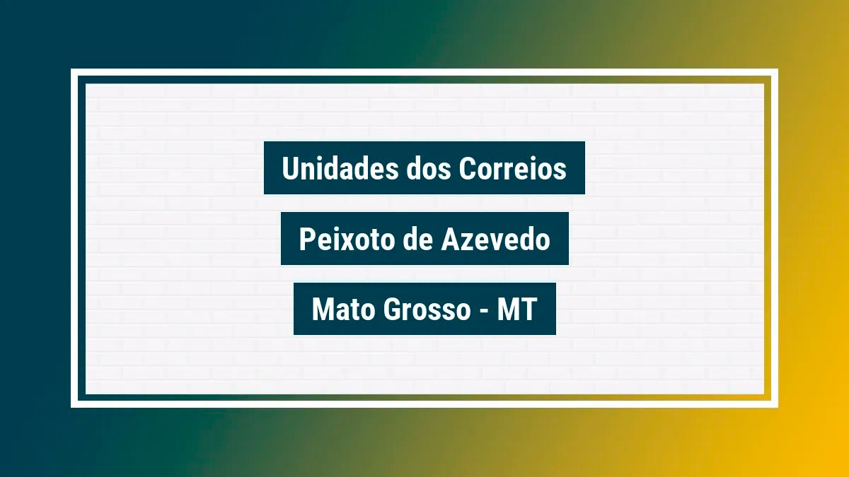 Imagem ilustrativa correios peixoto de azevedo mato grosso mt
